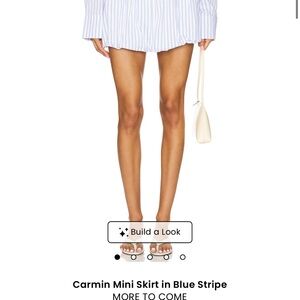 More to Come Blue Striped Women's Skirt Shorts